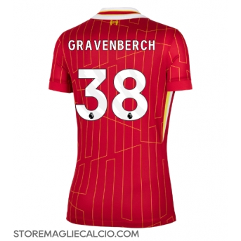 Liverpool Ryan Gravenberch #38 Maglia Gara Casa Repliche 2024-25 Donna